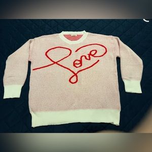 NWOT Beautiful AndTheWhy Love sweater.